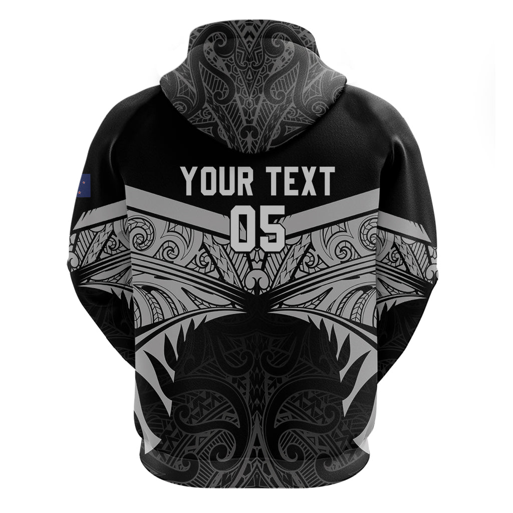 Custom New Zealand Cricket Hoodie Go Champions World Cup 2024 With Maori Pattern