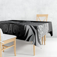 Custom New Zealand Cricket Tablecloth Go Champions World Cup 2024 With Maori Pattern