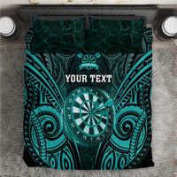 Personalised New Zealand Darts Bedding Set Turquoise Dart Board Maori Pattern LT05 Turquoise - Polynesian Pride
