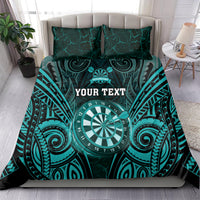 Personalised New Zealand Darts Bedding Set Turquoise Dart Board Maori Pattern LT05 - Polynesian Pride