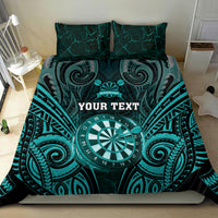 Personalised New Zealand Darts Bedding Set Turquoise Dart Board Maori Pattern LT05 - Polynesian Pride