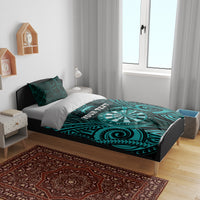 Personalised New Zealand Darts Bedding Set Turquoise Dart Board Maori Pattern LT05 - Polynesian Pride