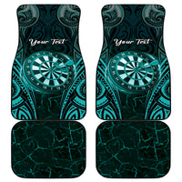 Personalised New Zealand Darts Car Mats Turquoise Dart Board Maori Pattern