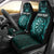 Personalised New Zealand Darts Car Seat Cover Turquoise Dart Board Maori Pattern