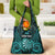 New Zealand Darts Personalised Grocery Bag Turquoise Dart Board Maori Pattern