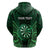 Personalised New Zealand Darts Hoodie Green Dart Board Maori Pattern