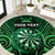 Personalised New Zealand Darts Round Carpet Green Dart Board Maori Pattern