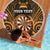 Personalised New Zealand Darts Beach Blanket Gold Dart Board Maori Pattern
