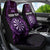 Personalised New Zealand Darts Car Seat Cover Purple Dart Board Maori Pattern