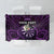 Personalised New Zealand Darts Tablecloth Purple Dart Board Maori Pattern
