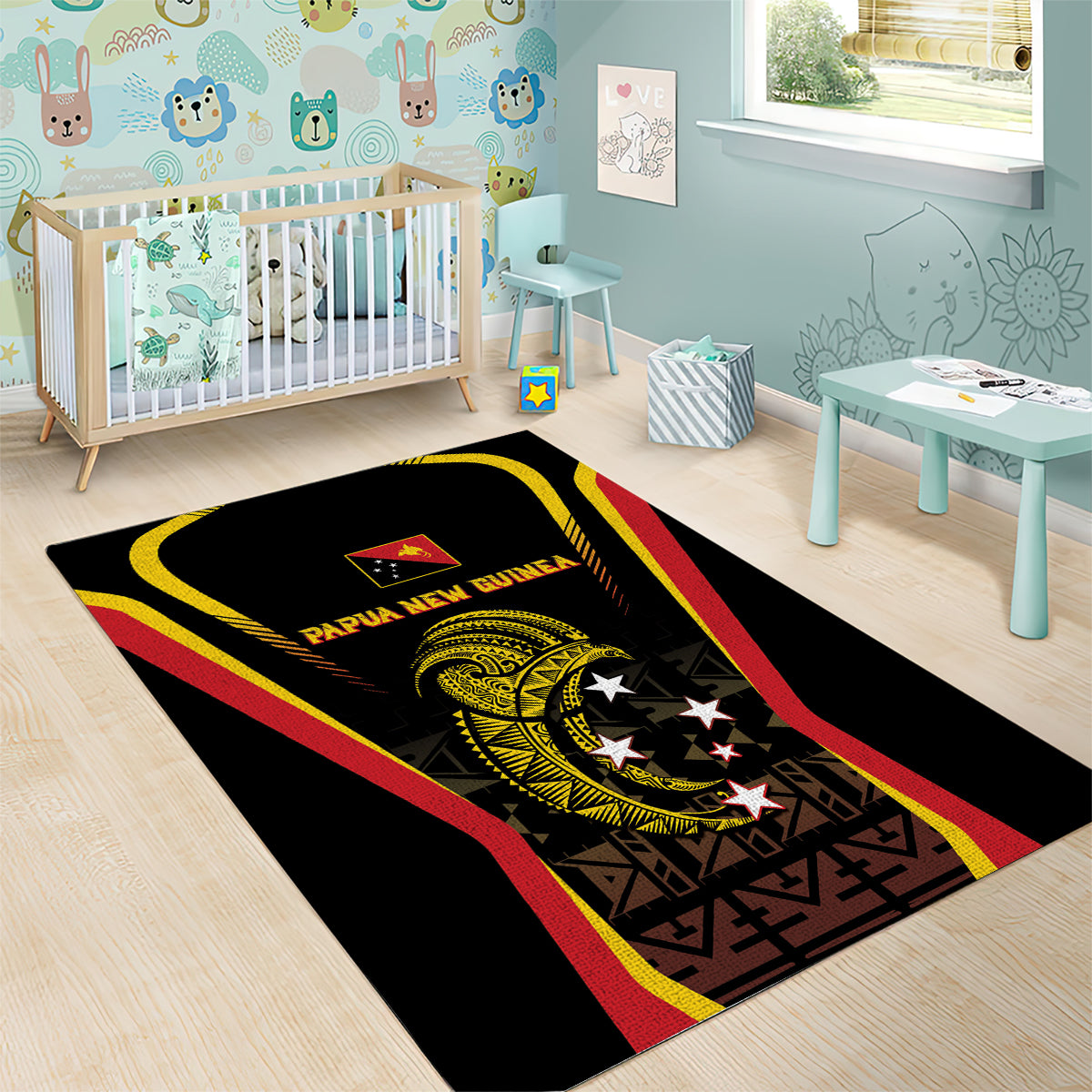 Papua New Guinea Cricket Area Rug 2024 World Cup LT05 - Polynesian Pride