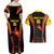 Custom Papua New Guinea Cricket Couples Matching Off Shoulder Maxi Dress and Hawaiian Shirt 2024 World Cup