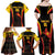 Custom Papua New Guinea Cricket Family Matching Off Shoulder Maxi Dress and Hawaiian Shirt 2024 World Cup