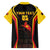 Custom Papua New Guinea Cricket Family Matching Off Shoulder Maxi Dress and Hawaiian Shirt 2024 World Cup