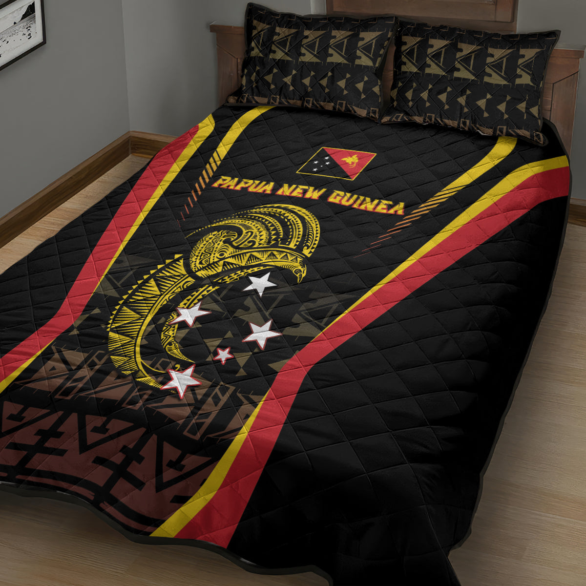 Papua New Guinea Cricket Quilt Bed Set 2024 World Cup
