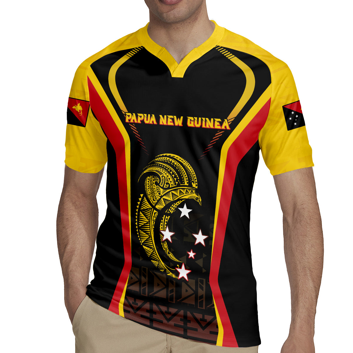 Custom Papua New Guinea Cricket Rugby Jersey 2024 World Cup
