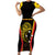 Custom Papua New Guinea Cricket Short Sleeve Bodycon Dress 2024 World Cup