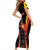 Custom Papua New Guinea Cricket Short Sleeve Bodycon Dress 2024 World Cup