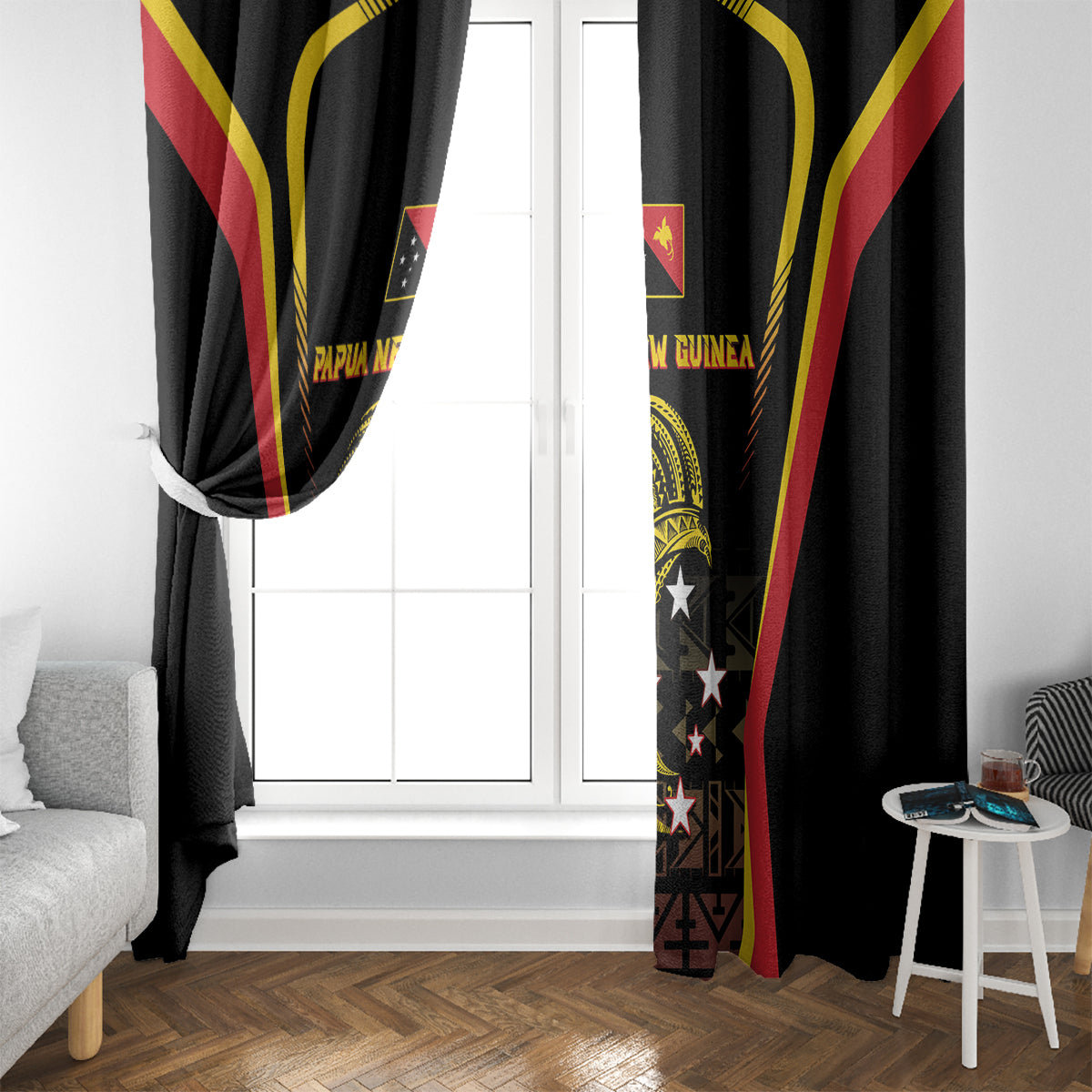 Papua New Guinea Cricket Window Curtain 2024 World Cup LT05 - Polynesian Pride