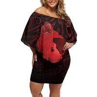 Aotearoa Mana Wahine Off Shoulder Short Dress The Spiritual Power Of Women