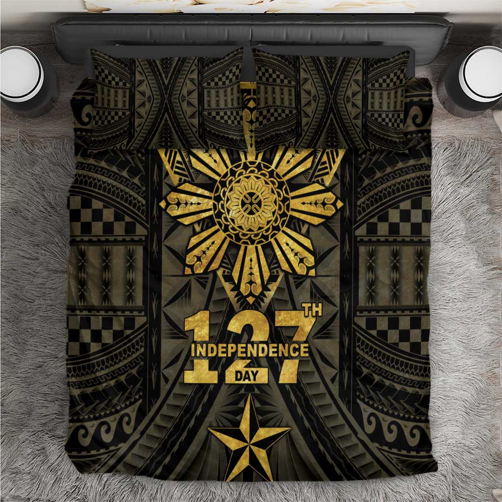 Philippines Independence Day Bedding Set Filipinos Sun Star Tribal LT05 Gold - Polynesian Pride