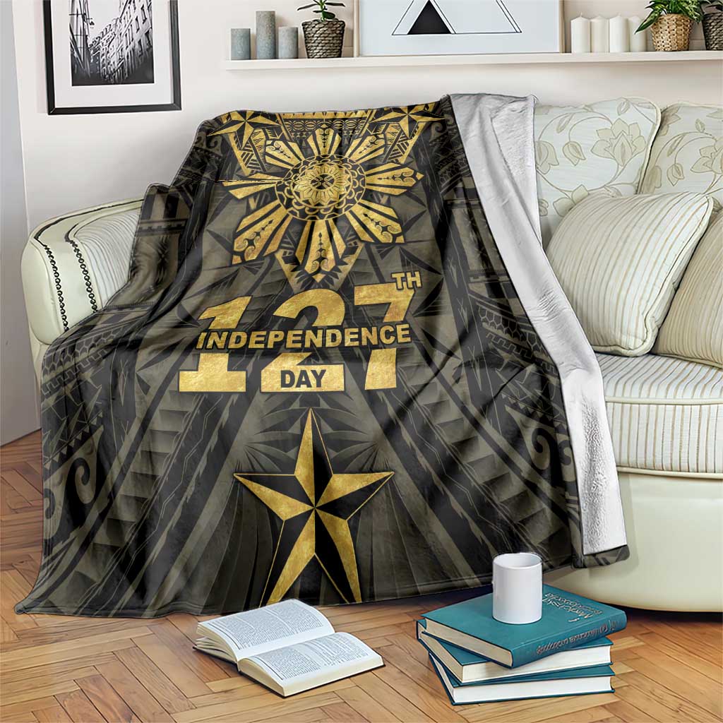Philippines Independence Day Blanket Filipinos Sun Star Tribal LT05 Gold - Polynesian Pride