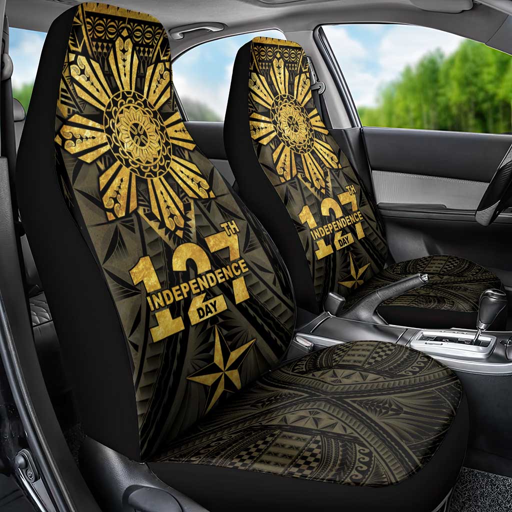 Philippines Independence Day Car Seat Cover Filipinos Sun Star Tribal