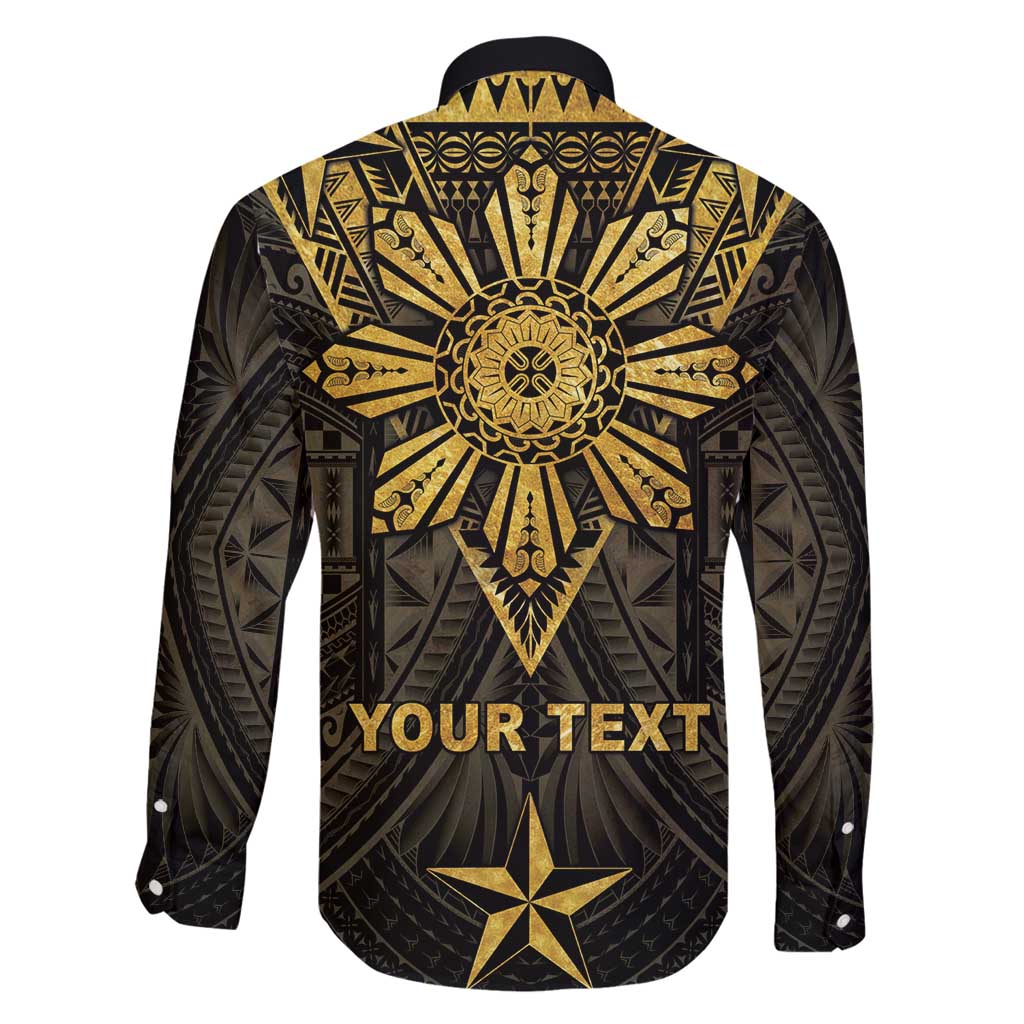 Personalised Philippines Independence Day Family Matching Off Shoulder Short Dress and Hawaiian Shirt Filipinos Sun Star Tribal