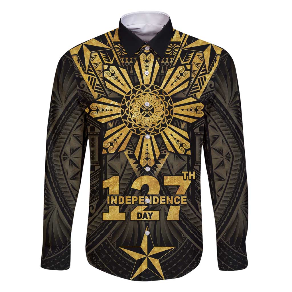 Personalised Philippines Independence Day Family Matching Short Sleeve Bodycon Dress and Hawaiian Shirt Filipinos Sun Star Tribal