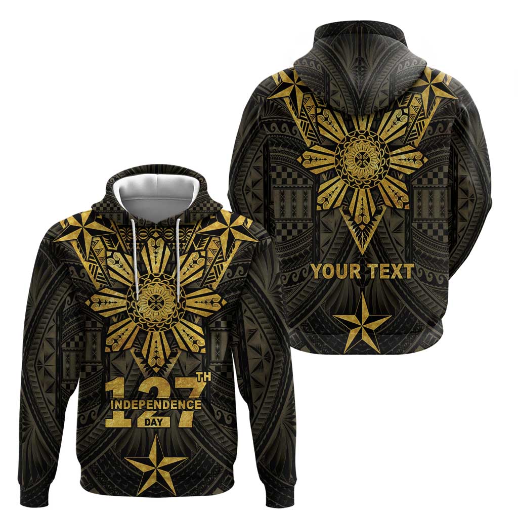 Personalised Philippines Independence Day Hoodie Filipinos Sun Star Tribal