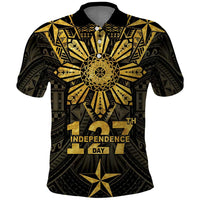 Personalised Philippines Independence Day Polo Shirt Filipinos Sun Star Tribal