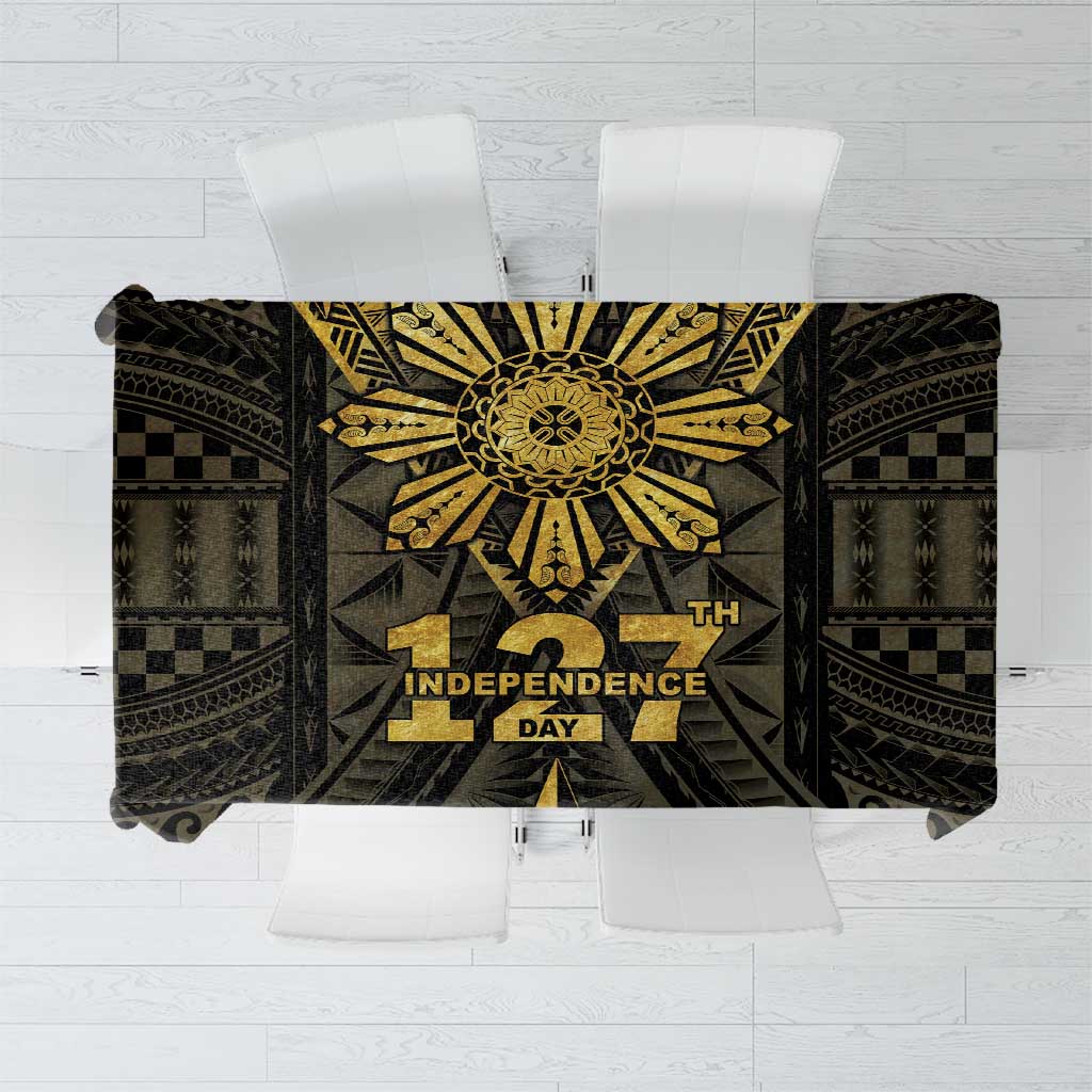 Philippines Independence Day Tablecloth Filipinos Sun Star Tribal LT05 Gold - Polynesian Pride