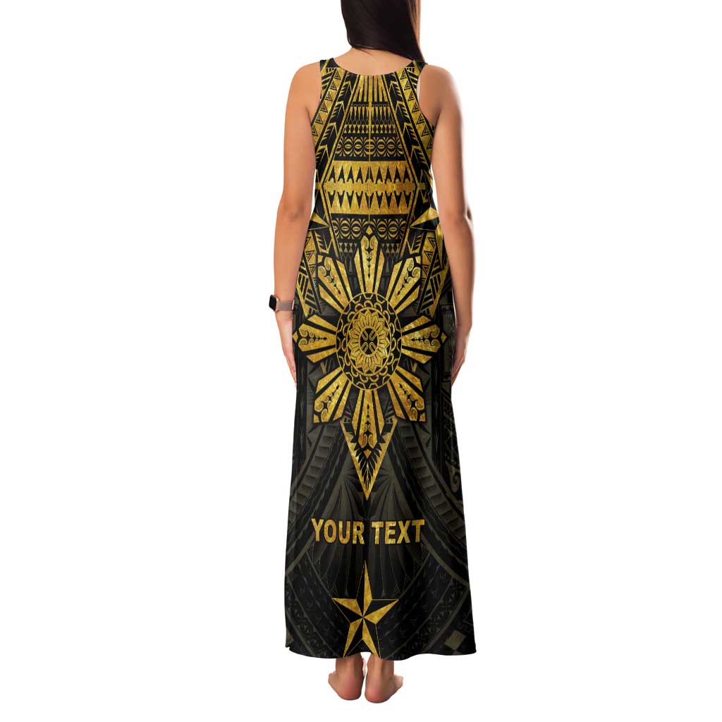 Personalised Philippines Independence Day Tank Maxi Dress Filipinos Sun Star Tribal