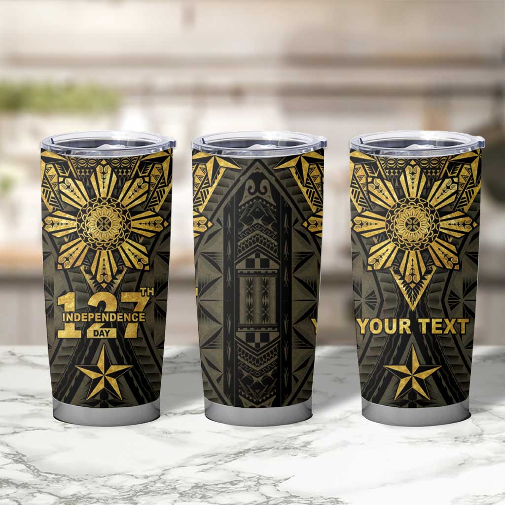 Personalised Philippines Independence Day Tumbler Cup Filipinos Sun Star Tribal LT05 - Polynesian Pride