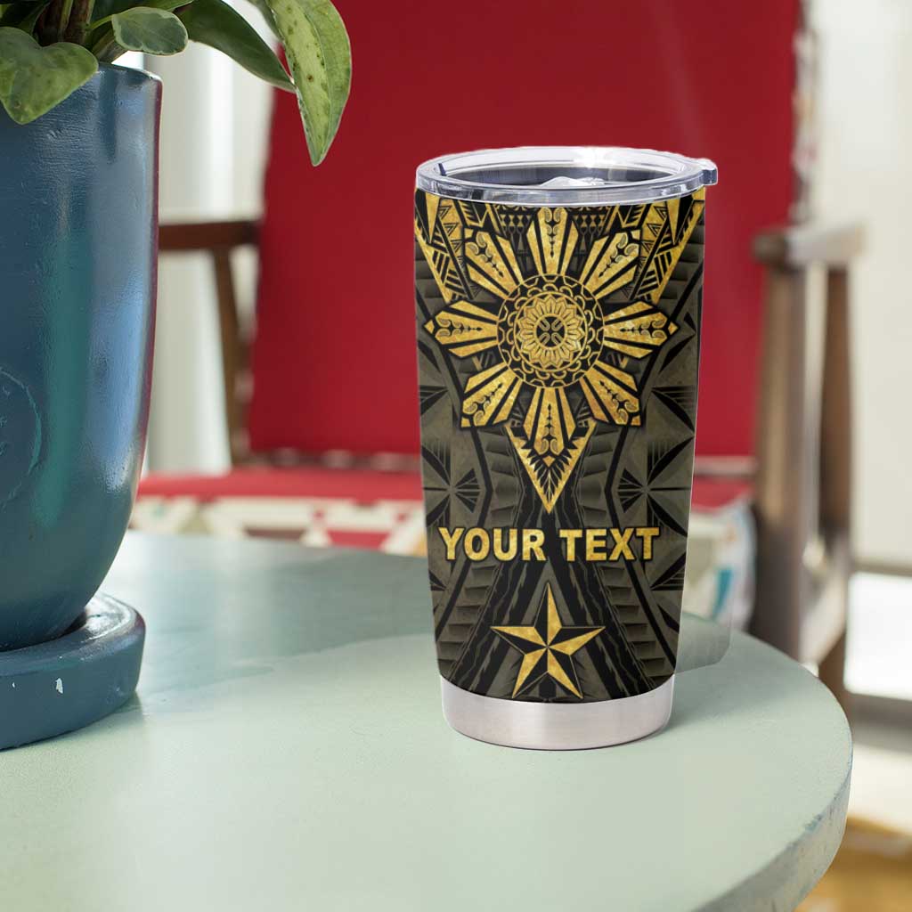 Personalised Philippines Independence Day Tumbler Cup Filipinos Sun Star Tribal LT05 - Polynesian Pride