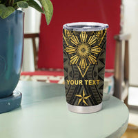 Personalised Philippines Independence Day Tumbler Cup Filipinos Sun Star Tribal LT05 - Polynesian Pride