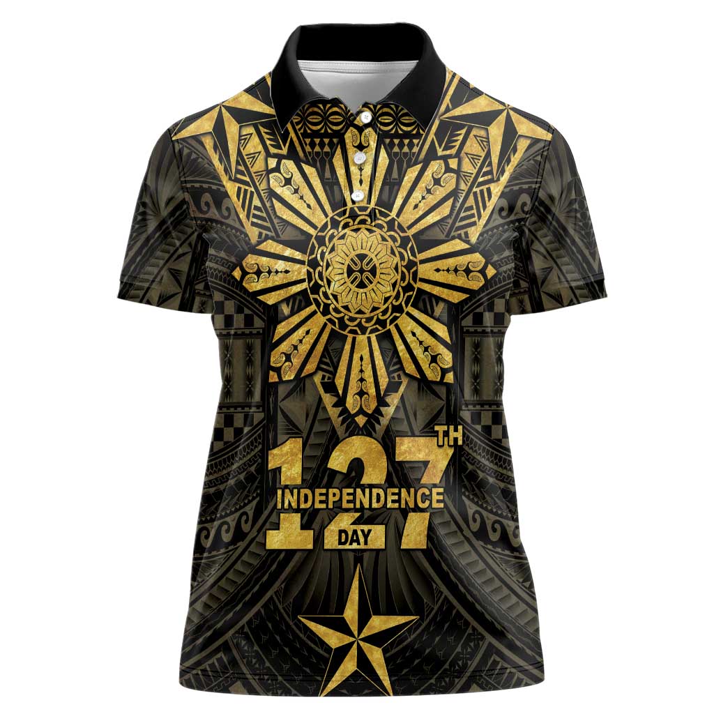 Personalised Philippines Independence Day Women Polo Shirt Filipinos Sun Star Tribal