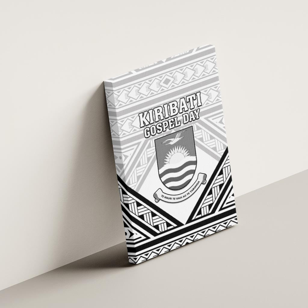 Kiribati Gospel Day Canvas Wall Art Coat Of Arms Polynesian Pattern