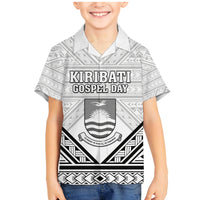 Personalised Kiribati Gospel Day Family Matching Mermaid Dress and Hawaiian Shirt Coat Of Arms Polynesian Pattern