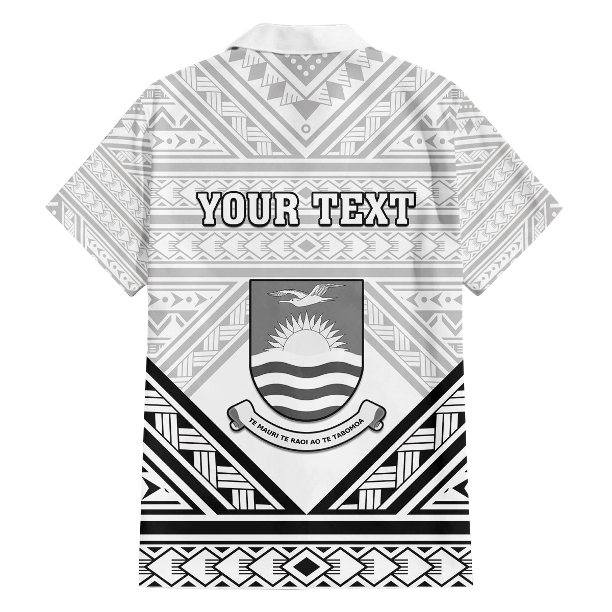 Personalised Kiribati Gospel Day Family Matching Puletasi and Hawaiian Shirt Coat Of Arms Polynesian Pattern