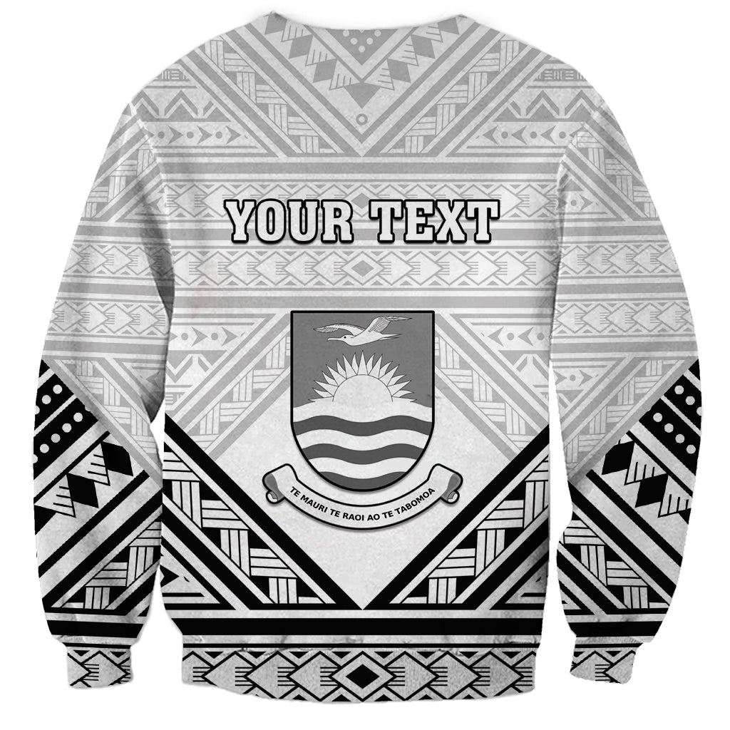 Personalised Kiribati Gospel Day Sweatshirt Coat Of Arms Polynesian Pattern