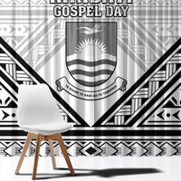 Kiribati Gospel Day Window Curtain Coat Of Arms Polynesian Pattern