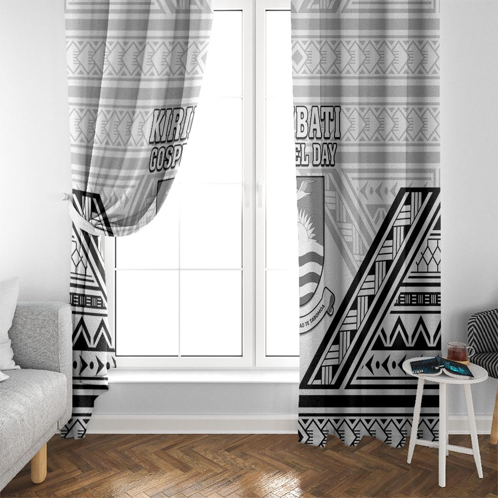 Kiribati Gospel Day Window Curtain Coat Of Arms Polynesian Pattern