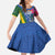 Solomon Islands Independence Day Family Matching Summer Maxi Dress and Hawaiian Shirt Coat Of Arms With Tropical Flowers