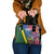 Solomon Islands Independence Day Shoulder Handbag Coat Of Arms With Tropical Flowers