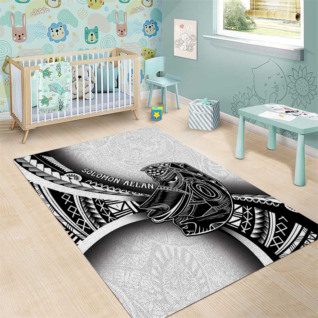 Solomon Islands Nguzunguzu Area Rug Polynesian Tribal Pattern