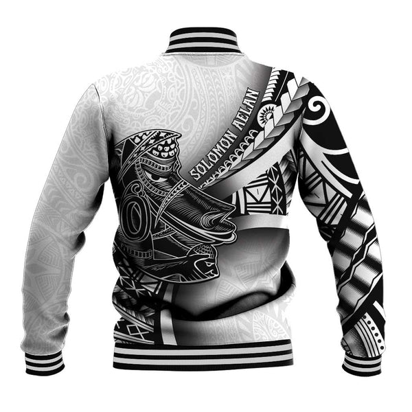 Polynesian Pride Guam Baseball Jacket With Polynesian Tribal Tattoo and Coat of Arms Green Version LT9 main image 1