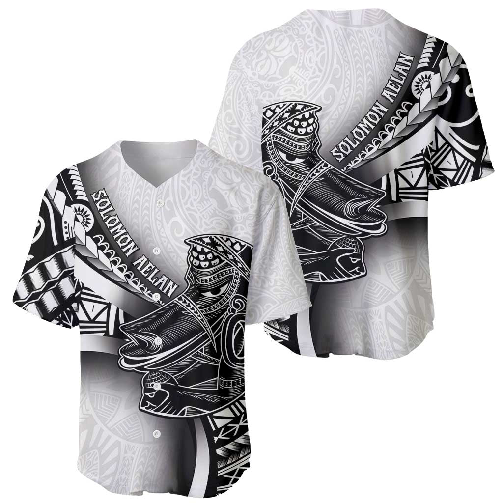 Solomon Islands Nguzunguzu Baseball Jersey Polynesian Tribal Pattern