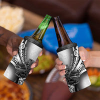 Solomon Islands Nguzunguzu 4 in 1 Can Cooler Tumbler Polynesian Tribal Pattern