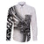 Solomon Islands Nguzunguzu Family Matching Off The Shoulder Long Sleeve Dress and Hawaiian Shirt Polynesian Tribal Pattern